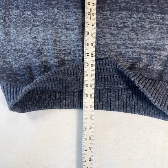 Converse One Star Henley Sweater Men's L 4 Button 100% Cotton Blue Tones Striped - Picture 7 of 12
